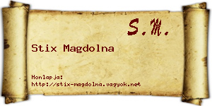 Stix Magdolna névjegykártya