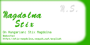 magdolna stix business card